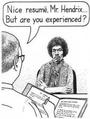 Nice resume Mr.
          Hendrix, but are you experienced?